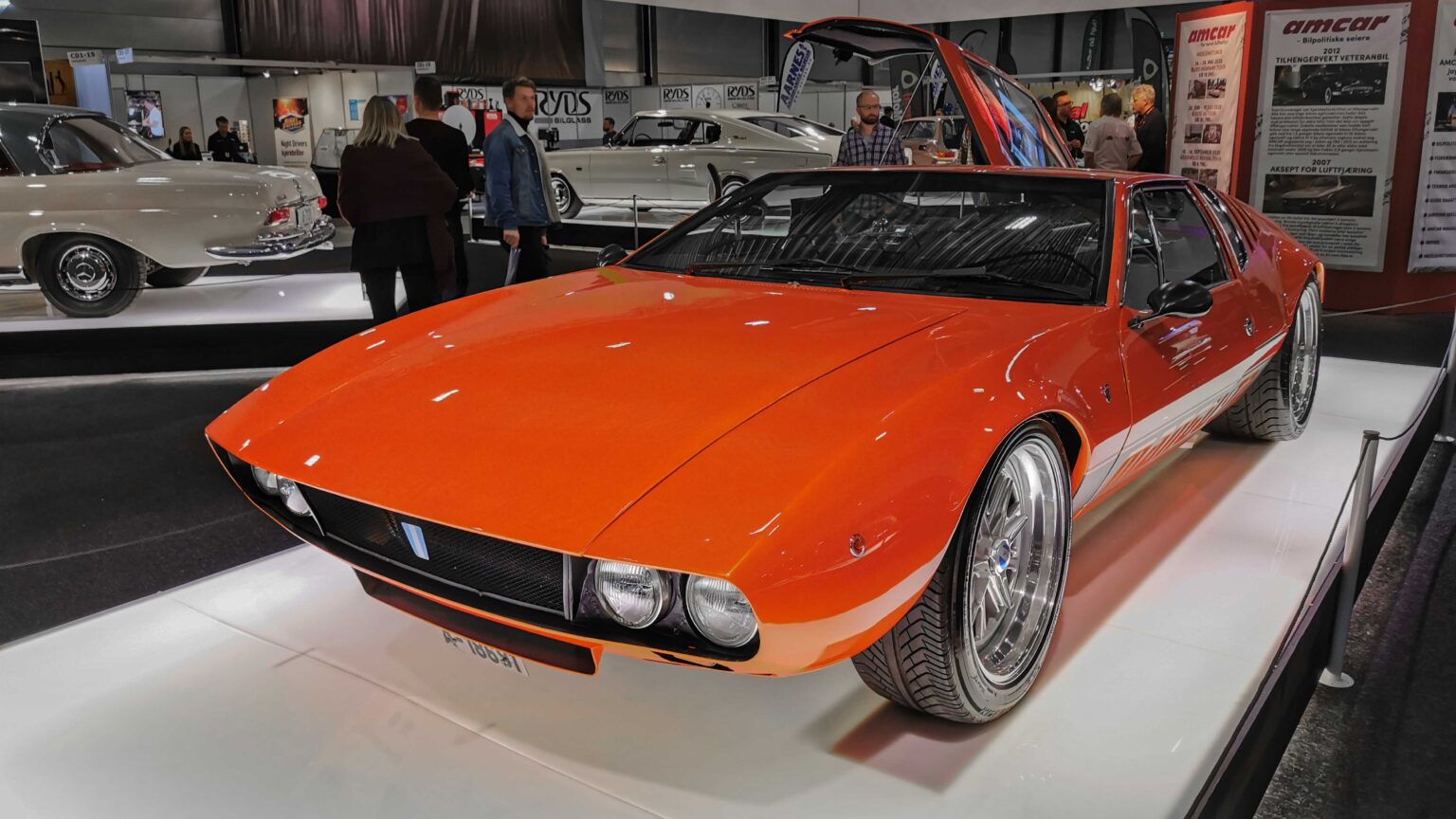 De Tomaso Mangusta sports car in front three-quarter view