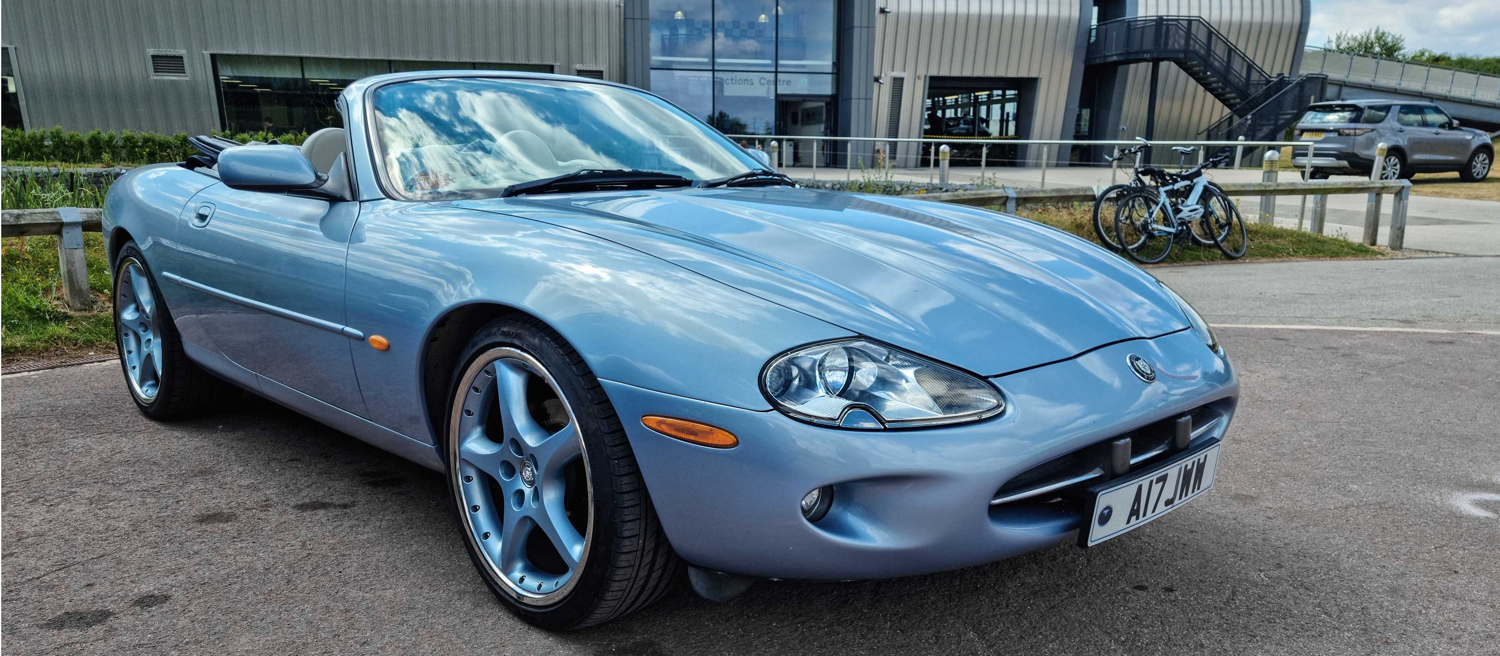Jaguar XK8 parked in Gaydon UK